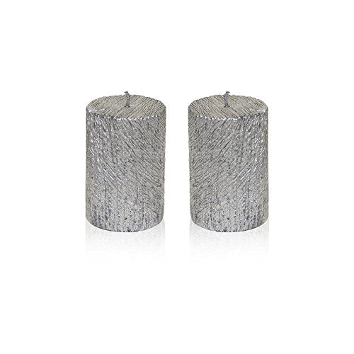 Silver Pillar Candles