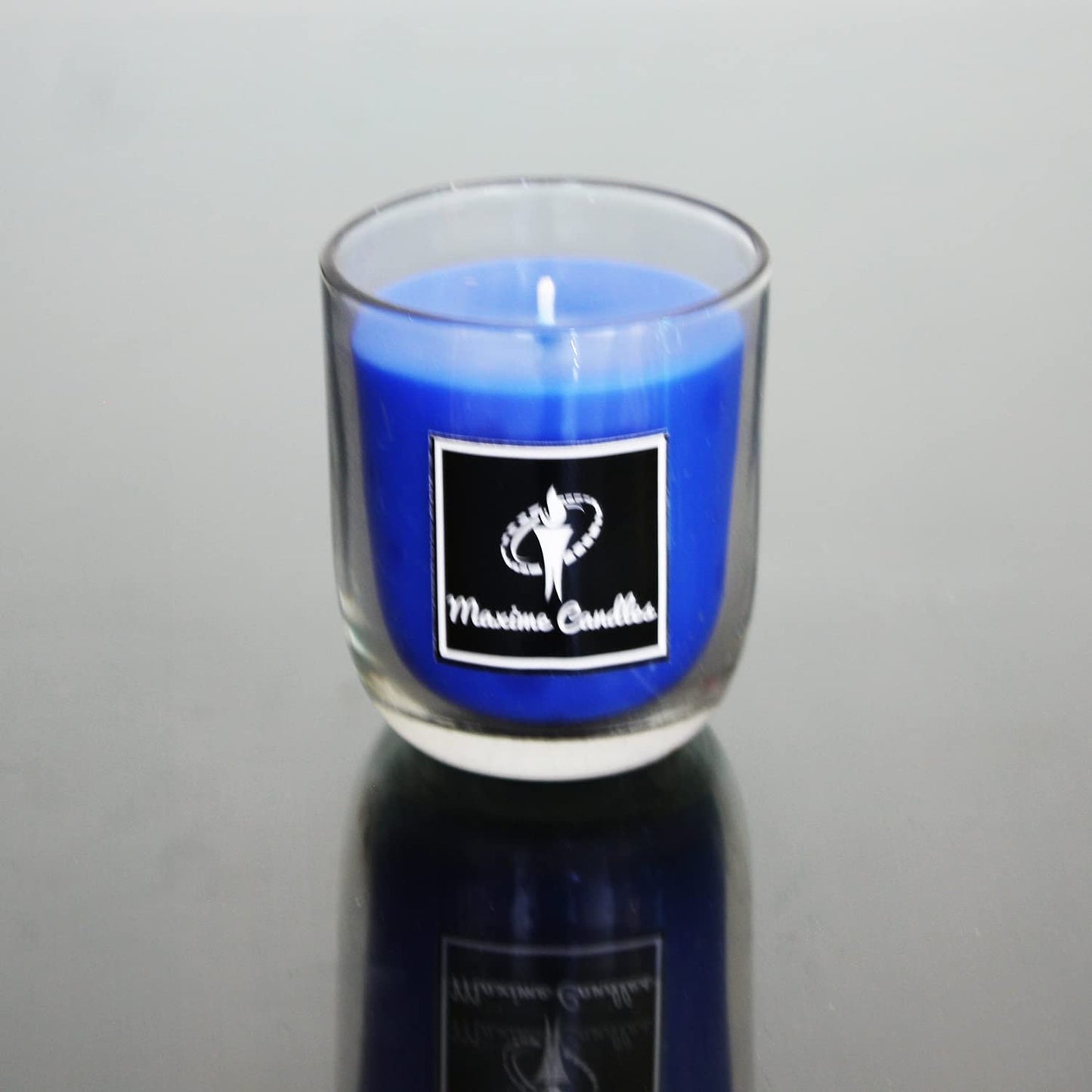 Blueberry Fragranced U Shaped Glass Jar Scented Candle