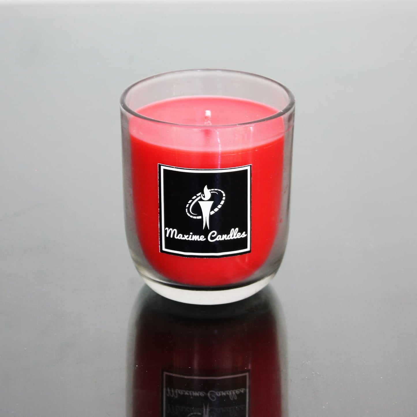 Strawberry Fragranced U Shaped Glass Jar Scented Candle