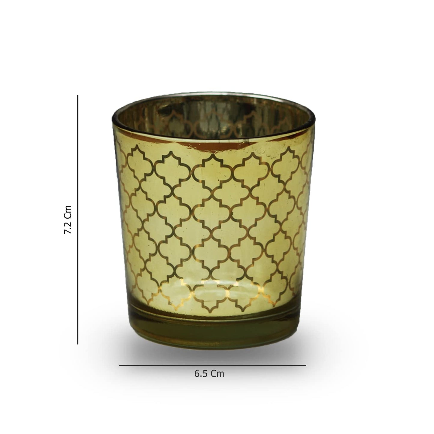 Tealight Candle Holder - Gold Moroccan Pattern