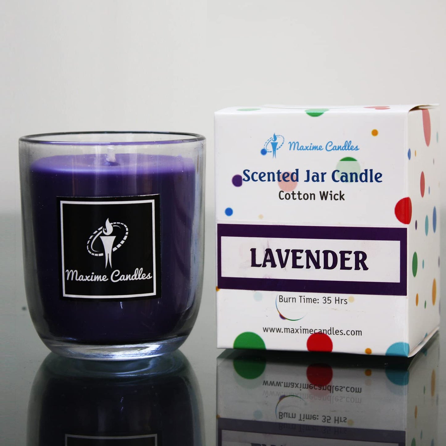 Lavender Fragranced U Shaped Glass Jar Scented Candle