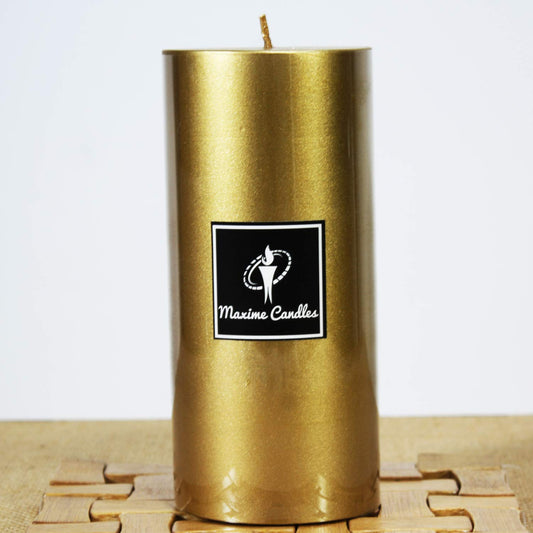 Decorative Gold Pillar Candle