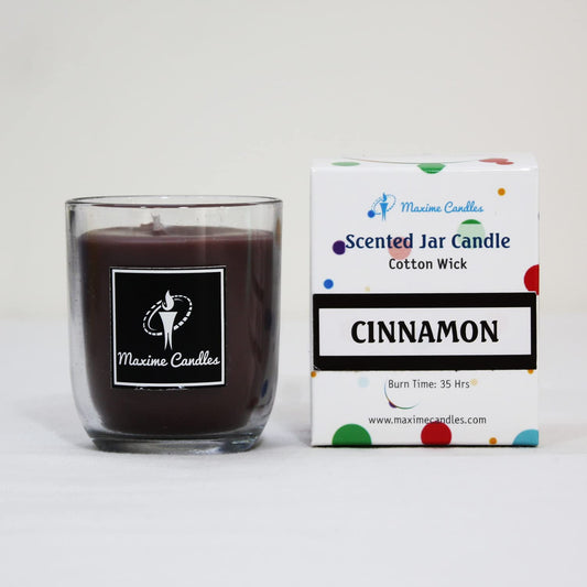 Cinnamon Fragranced U Shaped Glass Jar Scented Candle