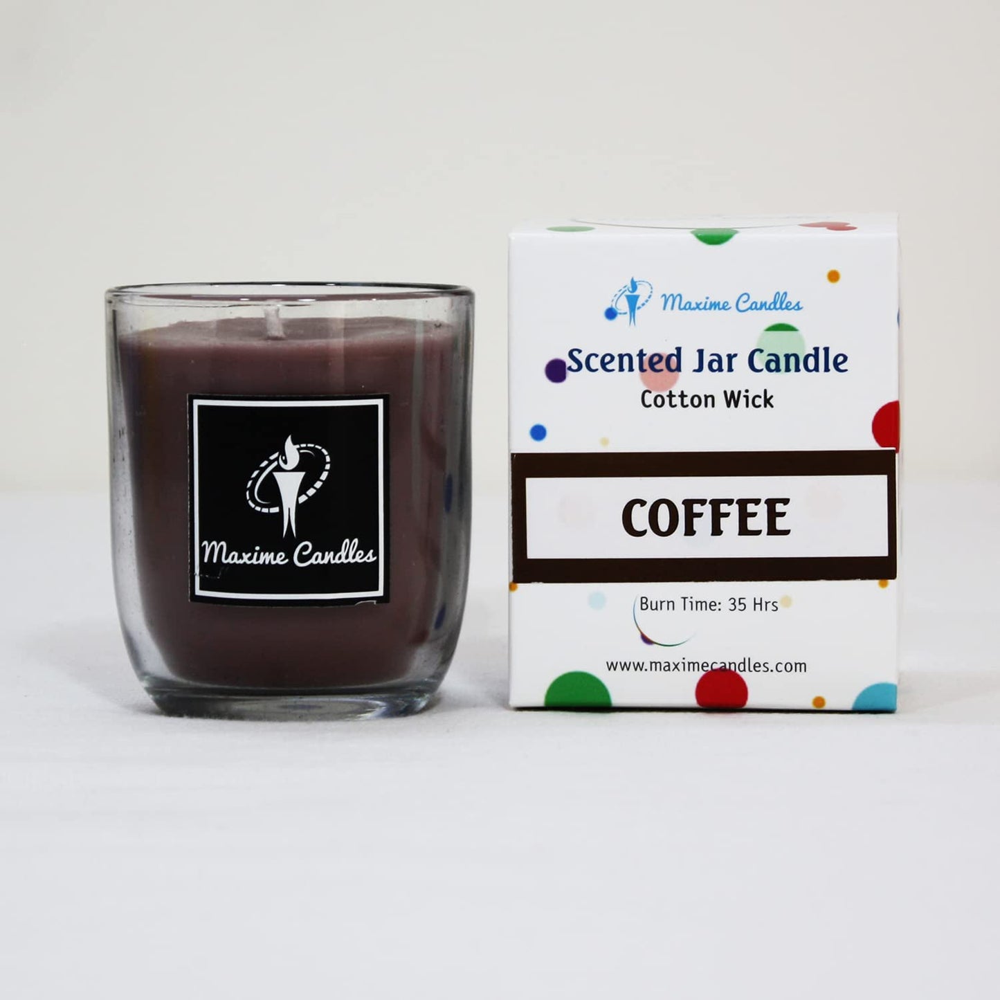 Coffee Fragranced U Shaped Glass Jar Scented Candle