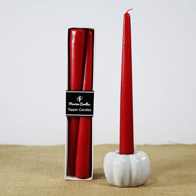 Red Taper Candles - 9"