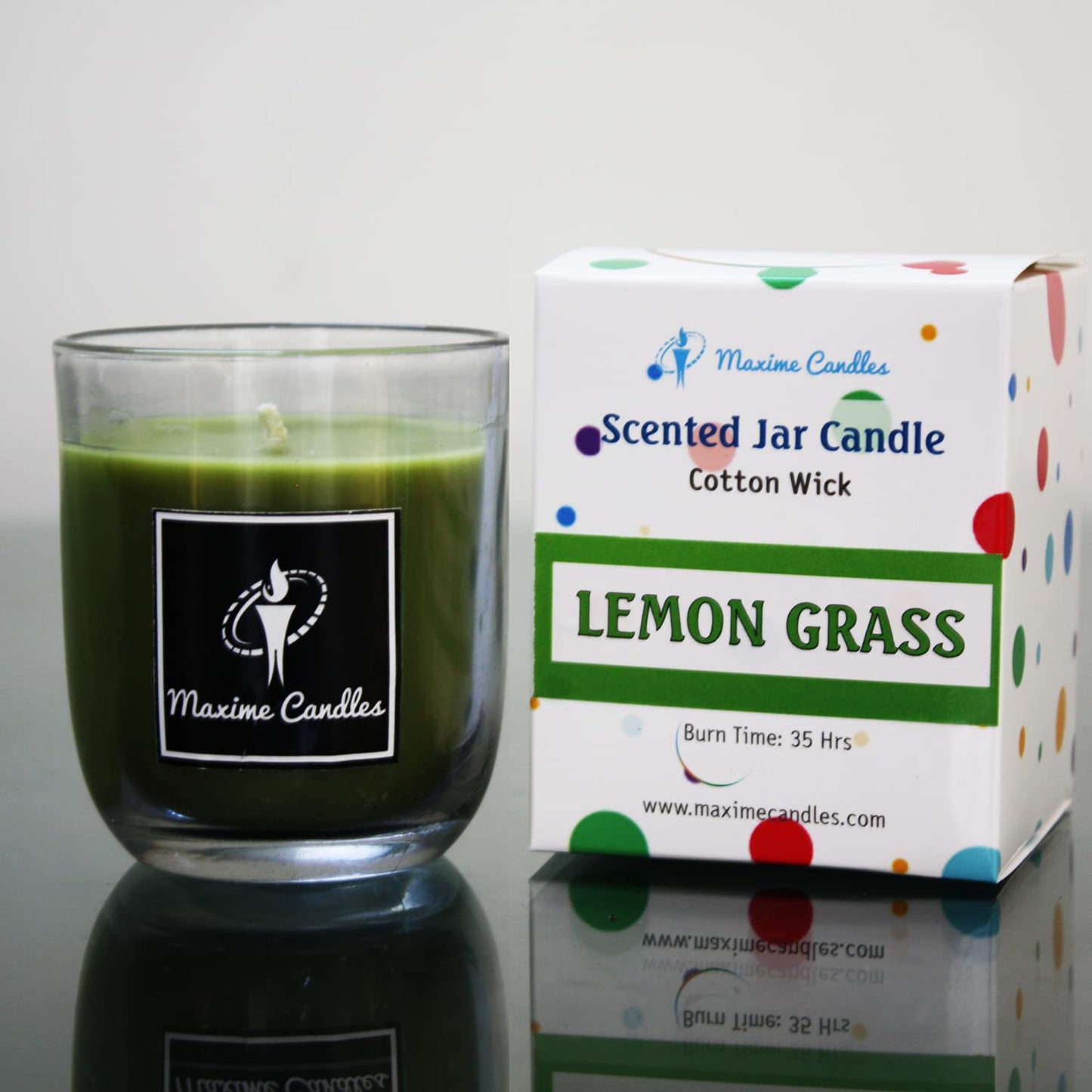 LemonGrass Fragranced U Shaped Glass Jar Scented Candle