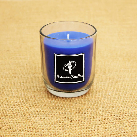 Blueberry Fragranced U Shaped Glass Jar Scented Candle