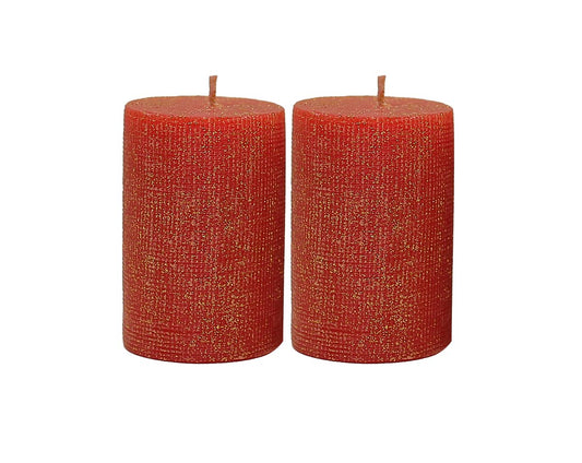 Small Glitter Candle Set of 2