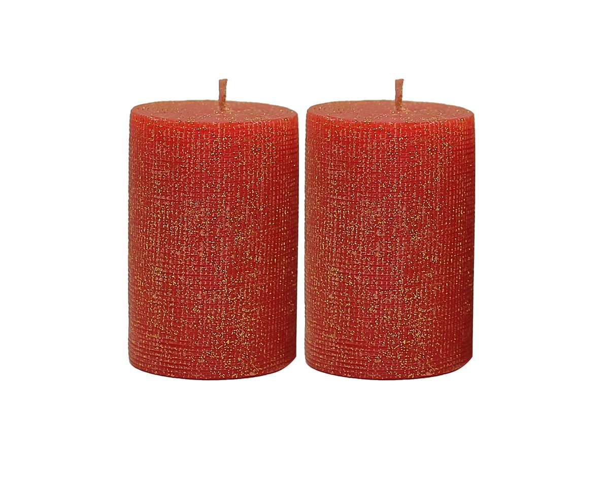 Small Glitter Candle Set of 2