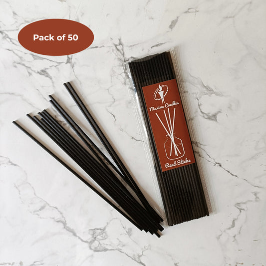 50PCS Reed Diffuser Sticks, 8 Inch Black Fiber Sticks