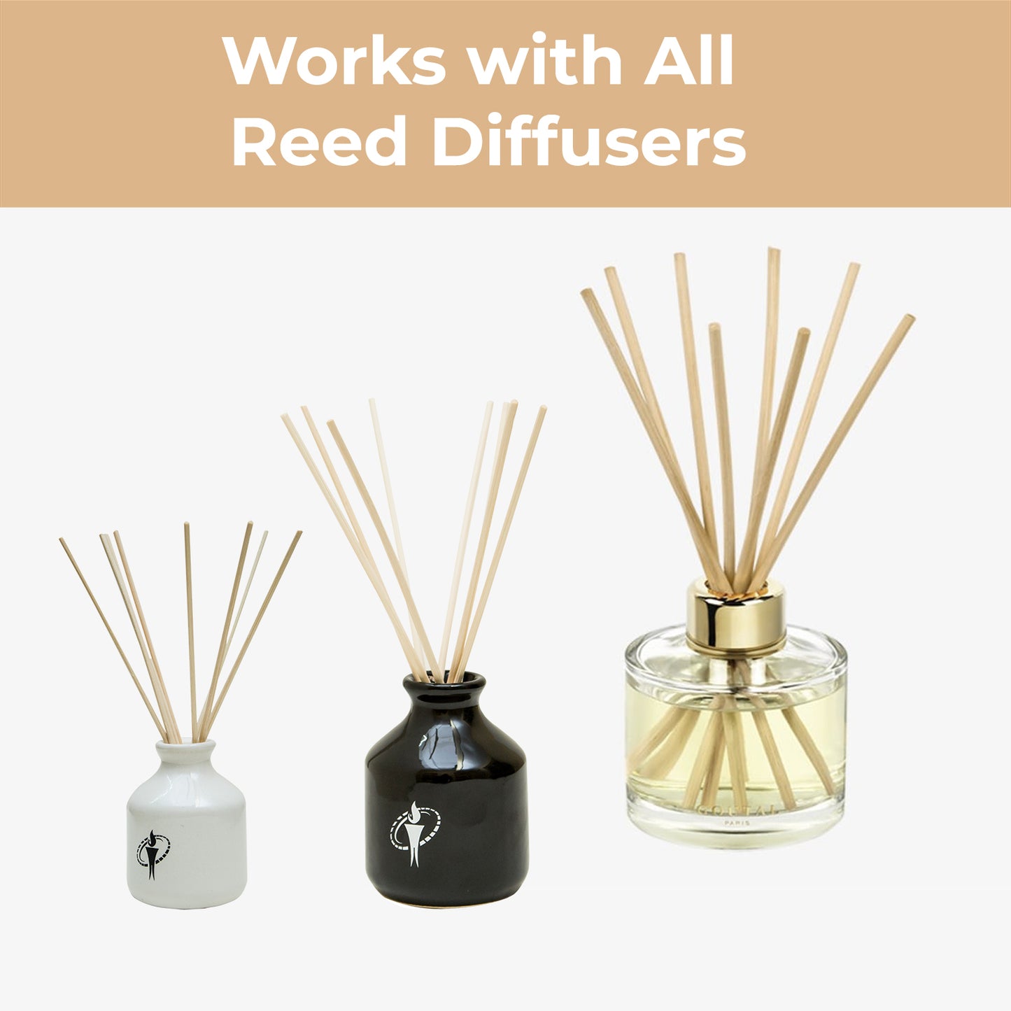 25PCS Reed Diffuser Sticks, 8 Inch Natural Rattan Wood Sticks