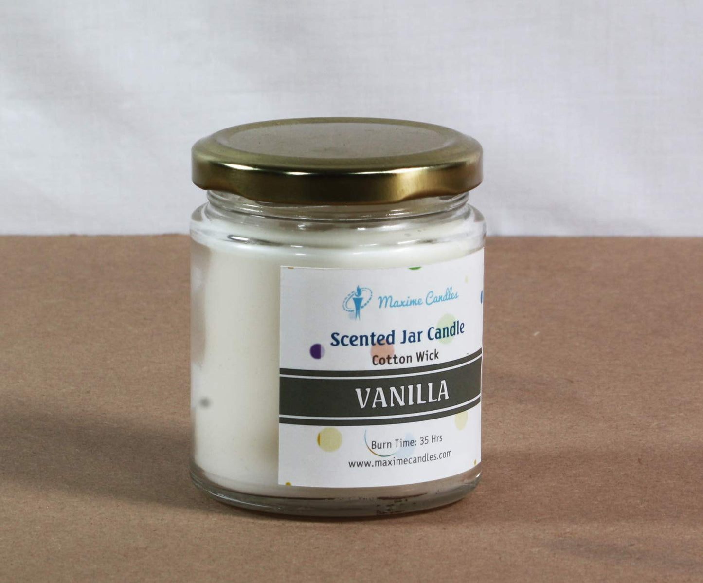 Vanilla Fragranced Glass Jar Scented Candle