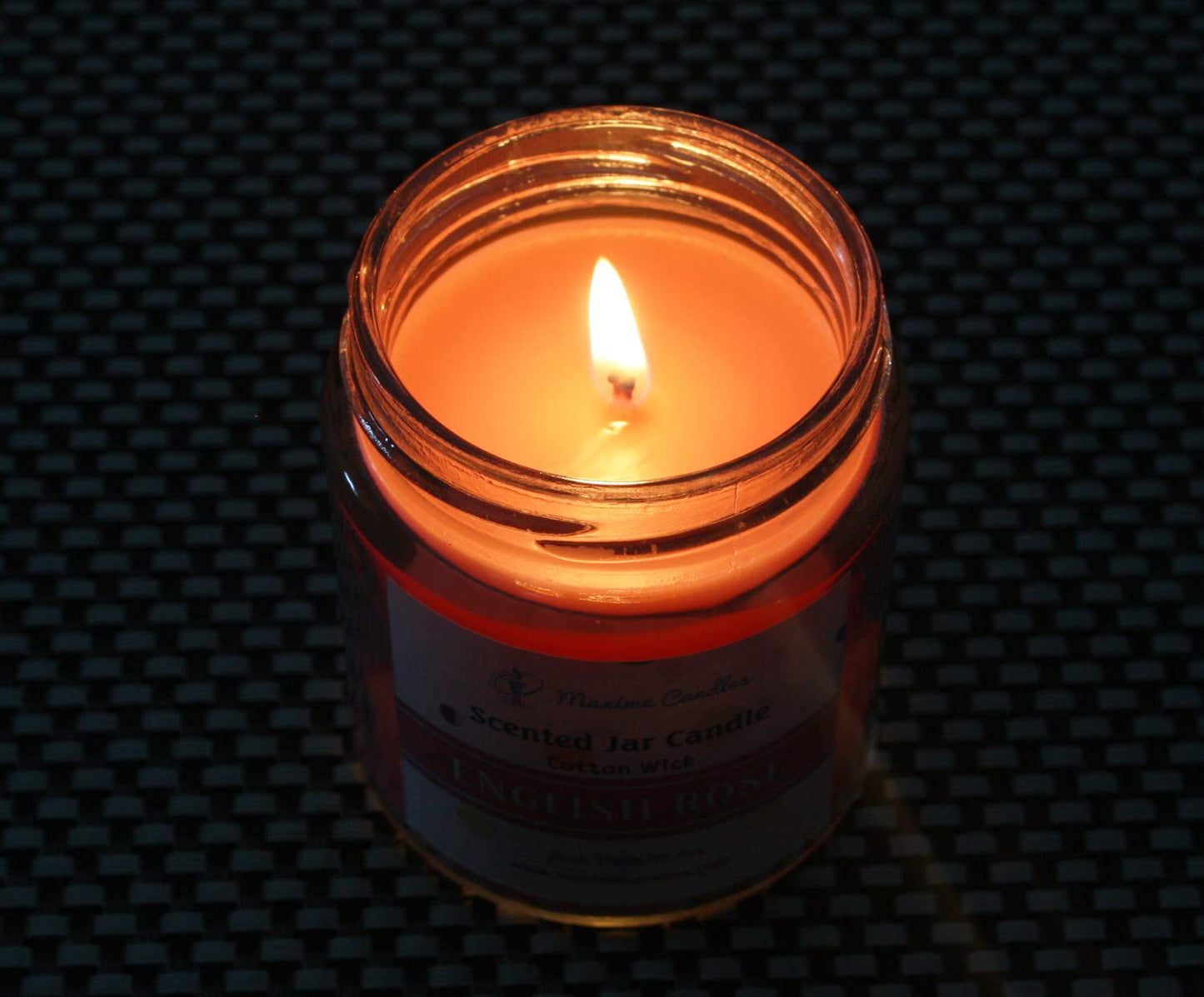 English Rose Scented Glass Jar Scented Candles