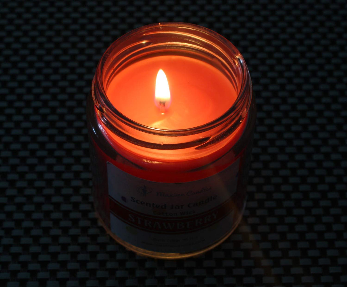 Strawberry Fragranced Glass Jar Scented Candle