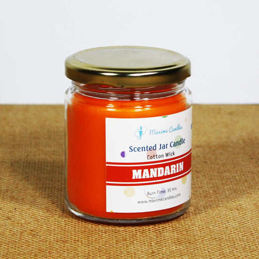 Mandarin Fragranced Glass Jar Scented Candle