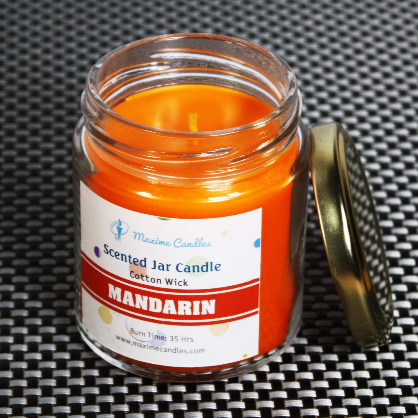 Mandarin Fragranced Glass Jar Scented Candle