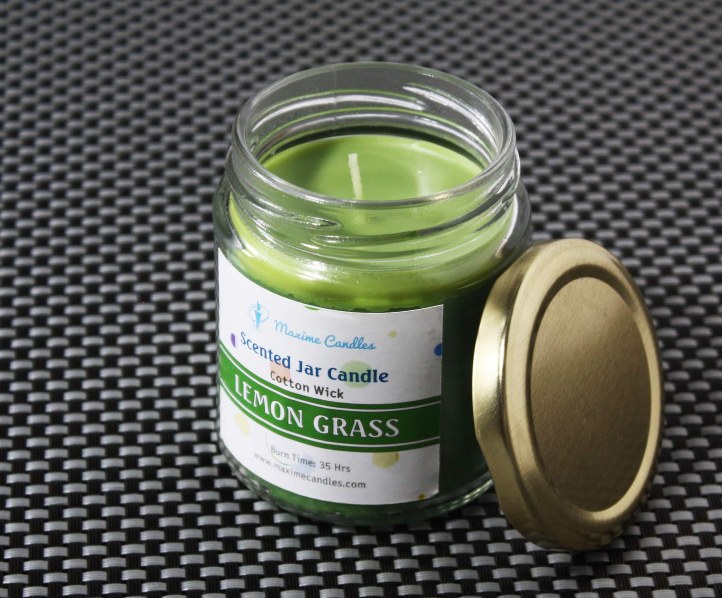 LemonGrass Fragranced Glass Jar Scented Candle