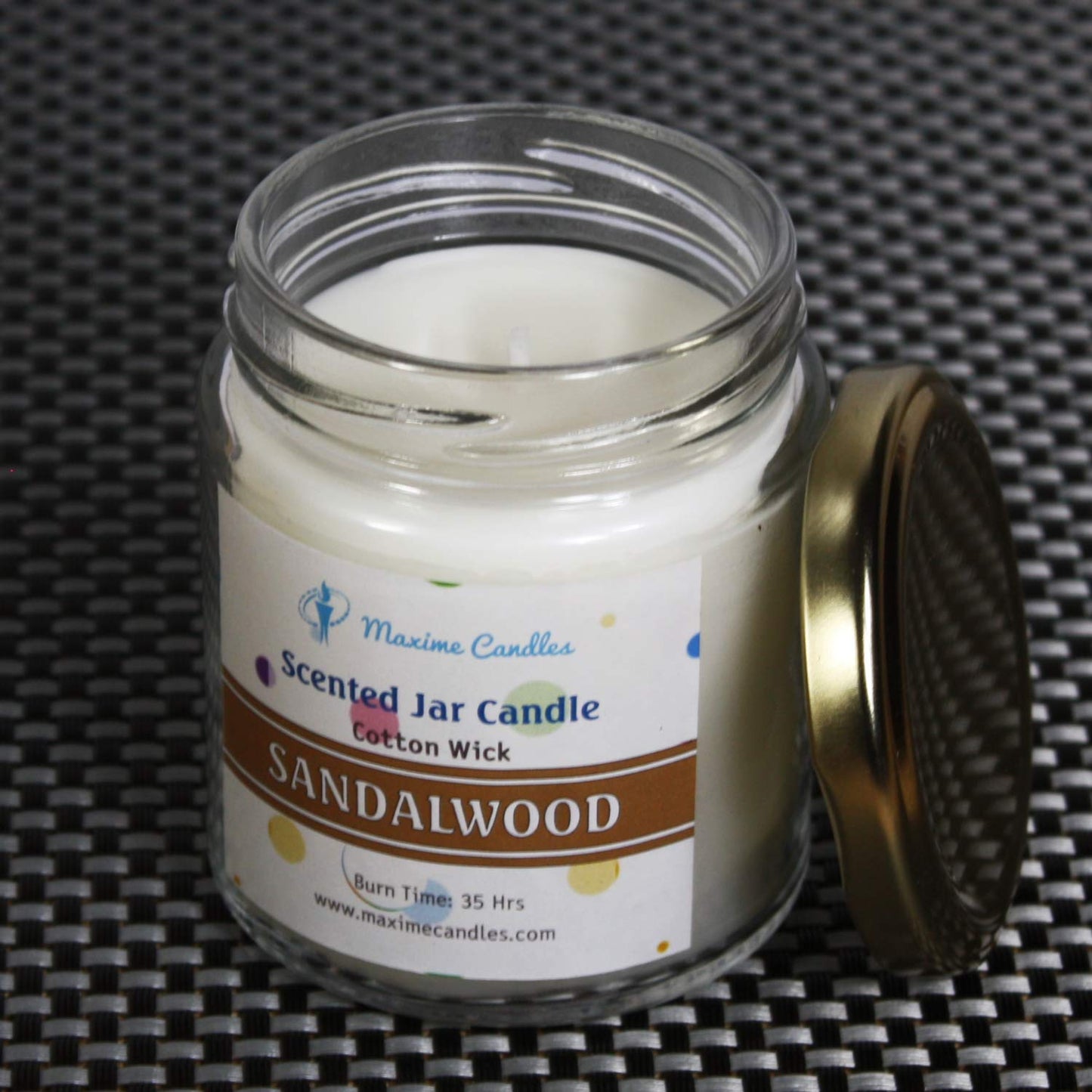Sandalwood Fragranced Glass Jar Scented Candle