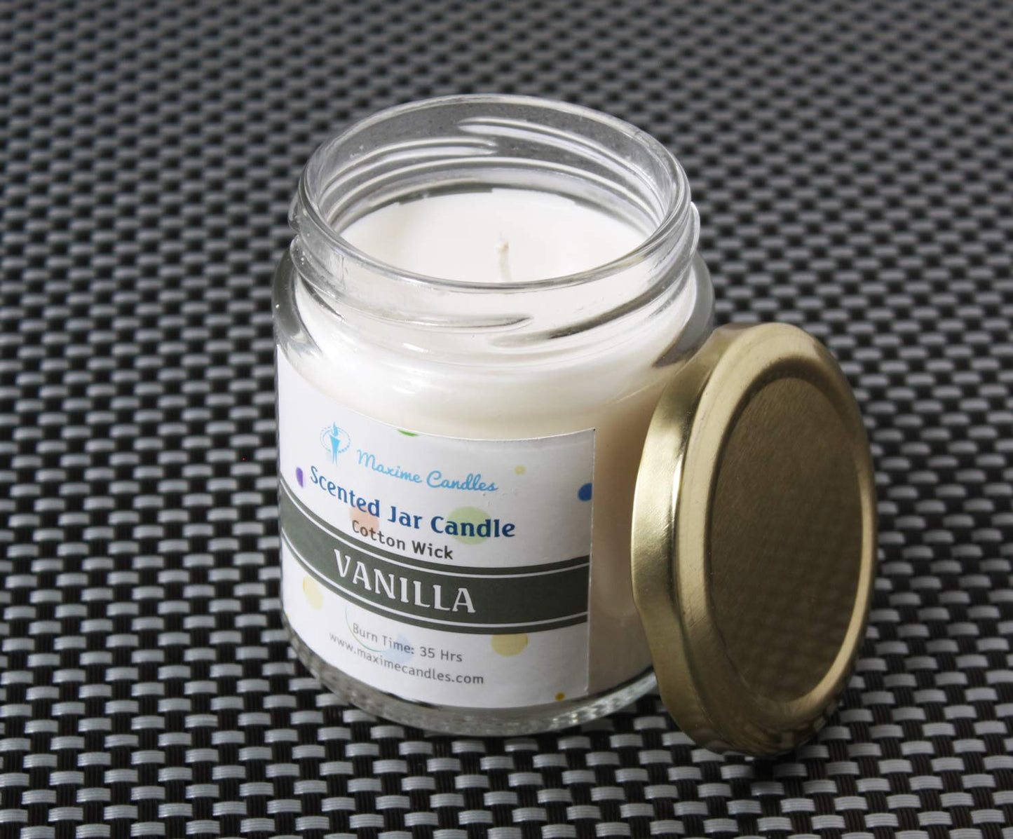 Vanilla Fragranced Glass Jar Scented Candle