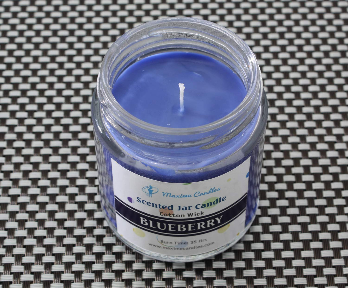 Blueberry Fragranced Glass Jar Scented Candle