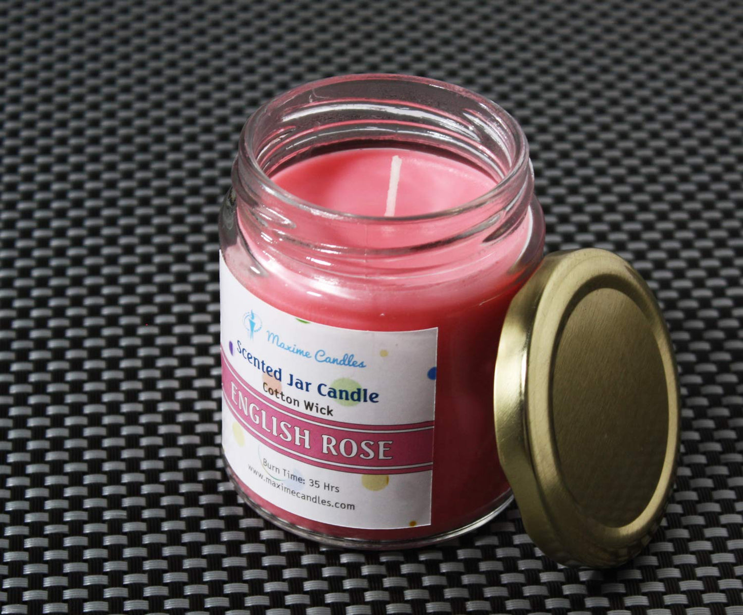 English Rose Scented Glass Jar Scented Candles