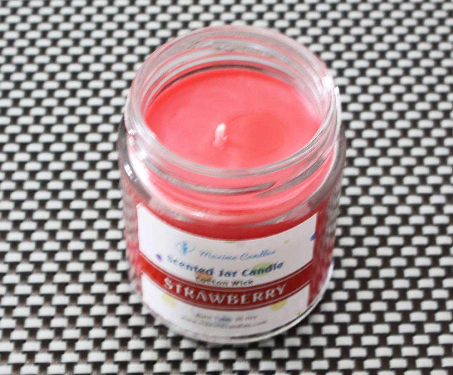 Strawberry Fragranced Glass Jar Scented Candle