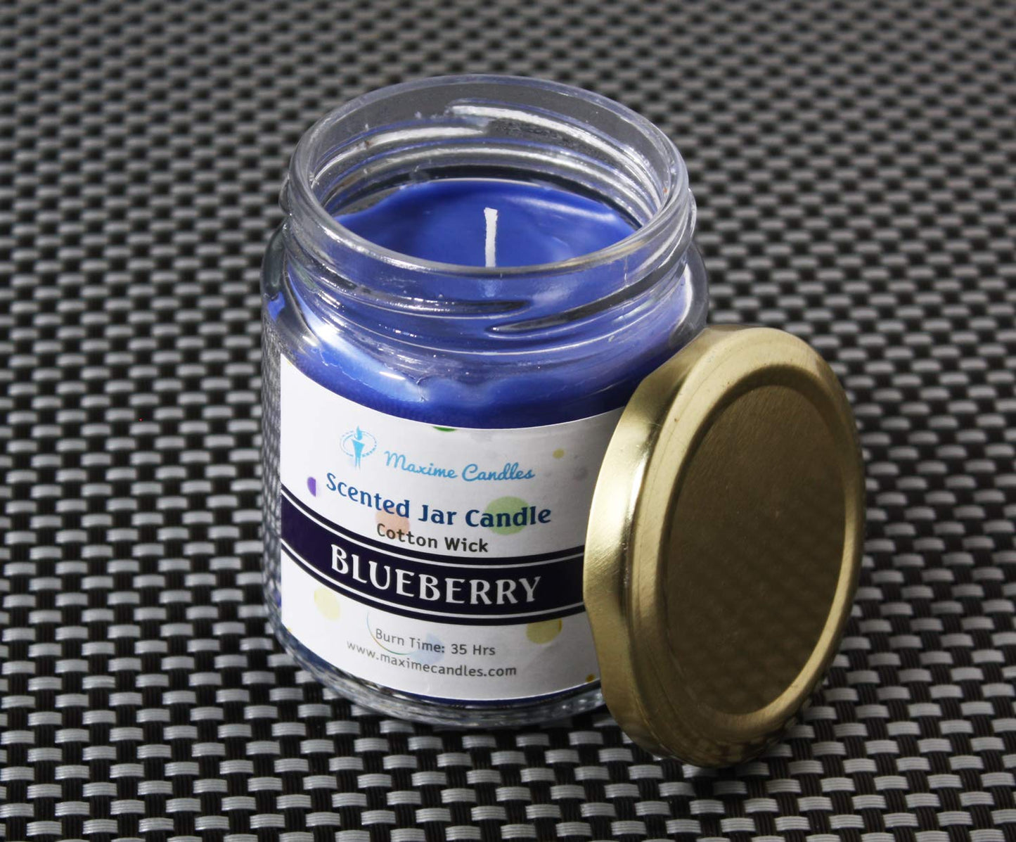 Blueberry Fragranced Glass Jar Scented Candle