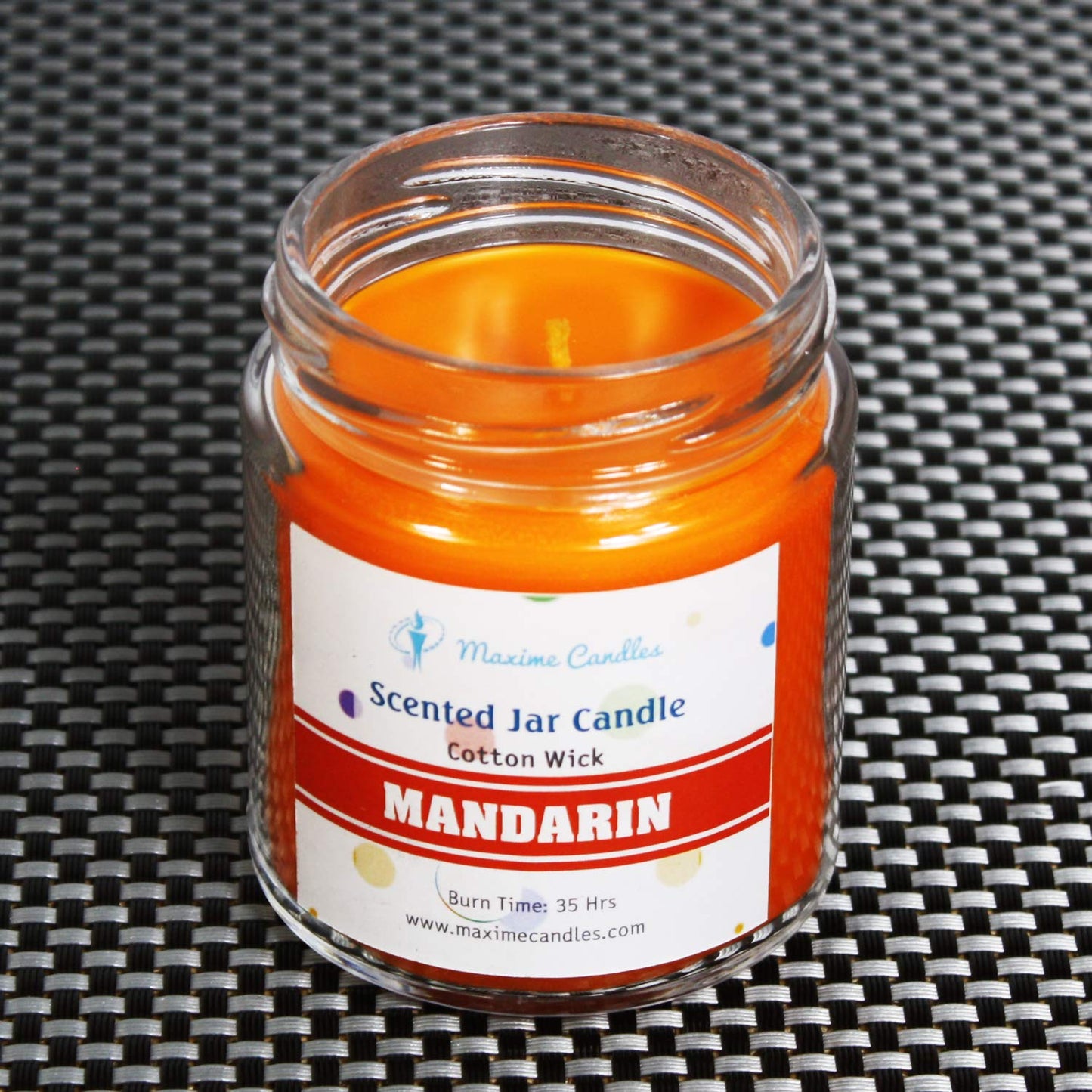 Mandarin Fragranced Glass Jar Scented Candle