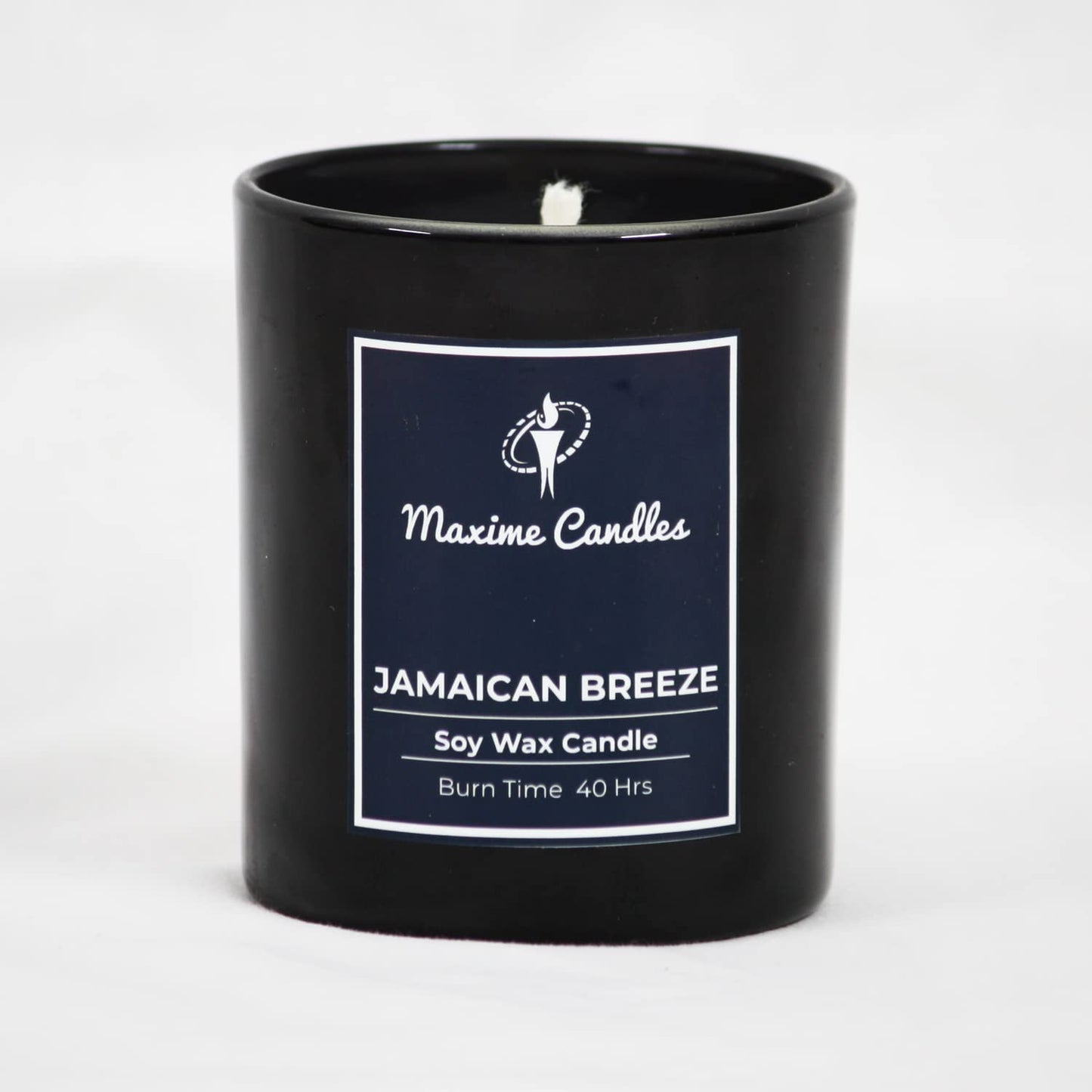 Jamaican Breeze Fragranced Soy Wax Black Glass Jar Scented Candle