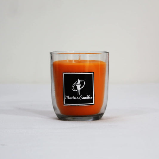 Mandarin Fragranced U Shaped Glass Jar Scented Candle