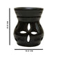 Black Ceramic Aroma Diffuser with Aroma Oil and Tealight Candle Set