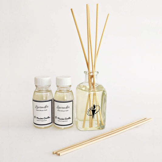 Glass Bottle Reed Diffuser with Lavender Aroma Oil - GR2