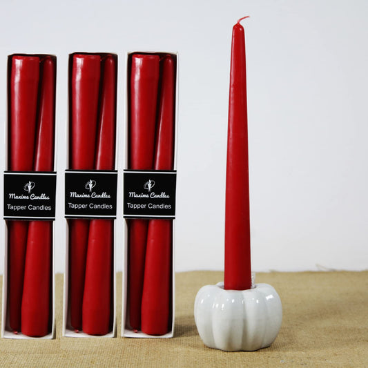 Red Taper Candles - 9"