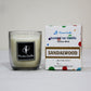 Sandalwood Fragranced U Shaped Glass Jar Scented Candle