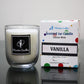Vanilla Fragranced U Shaped Glass Jar Scented Candle