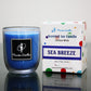 Seabreeze Fragranced U Shaped Glass Jar Scented Candle