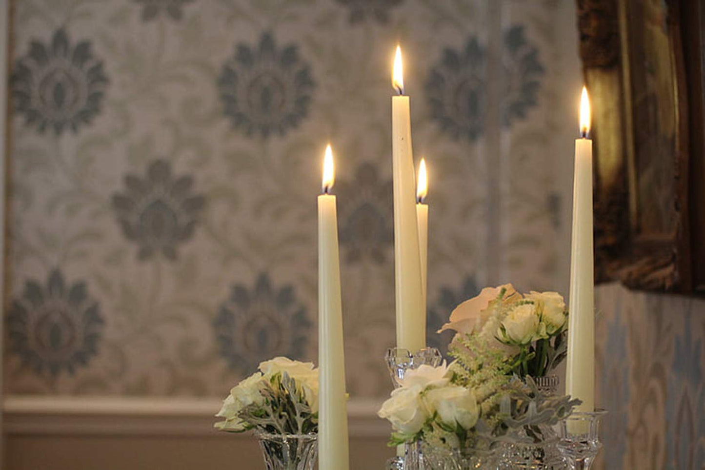 White Taper Candles - 9"
