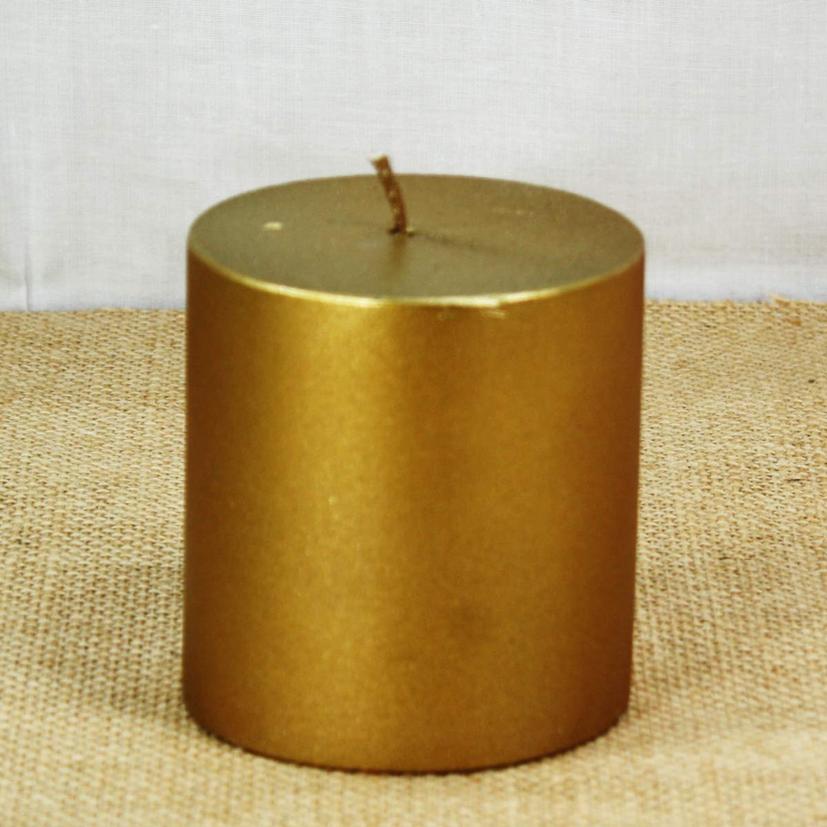 Decorative Gold Pillar Candle
