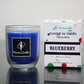 Blueberry Fragranced U Shaped Glass Jar Scented Candle