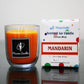 Mandarin Fragranced U Shaped Glass Jar Scented Candle