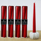 Red Taper Candles - 9"
