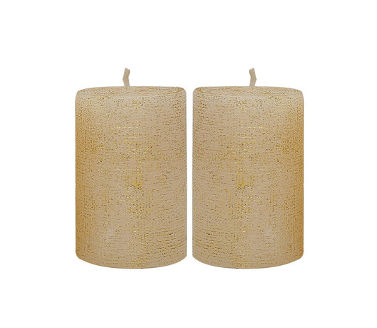 Small Glitter Candle Set of 2