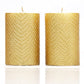 Gold Cobra Skin Pattern Candles - Pack of 2