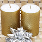 Gold Cobra Skin Pattern Candles - Pack of 2