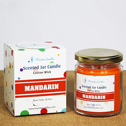 Mandarin Fragranced Glass Jar Scented Candle