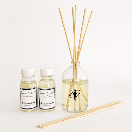 Glass Bottle Reed Diffuser with Lavender Aroma Oil - GR1