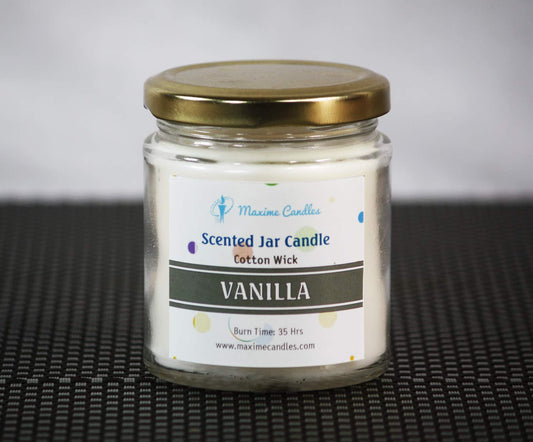 Vanilla Fragranced Glass Jar Scented Candle