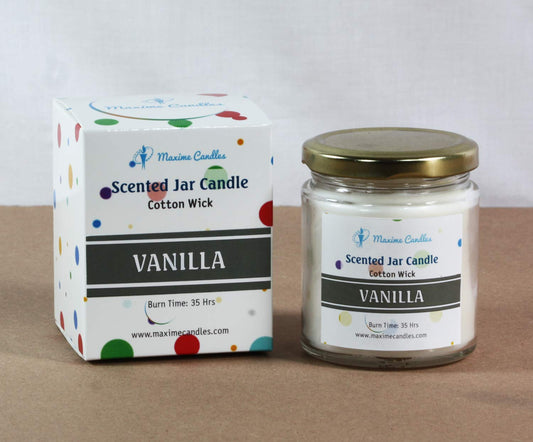 Vanilla Fragranced Glass Jar Scented Candle