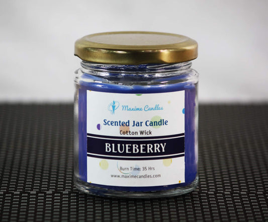 Blueberry Fragranced Glass Jar Scented Candle