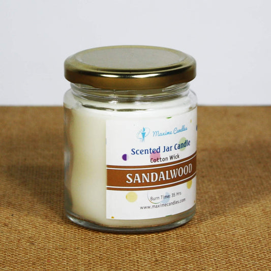 Sandalwood Fragranced Glass Jar Scented Candle